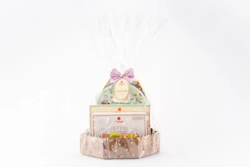 Wooden Hexagonal Gift Basket